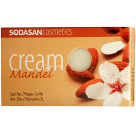 Sodasan, Face-cream soap, Almonds, organic, 100 g