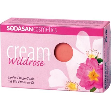 Sodasan, Face-cream soap, Wild Rose, organic, 100 g
