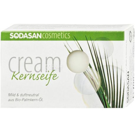 Sodasan, Мило для чутливої шкіри, без аромату, органічне, 100 г