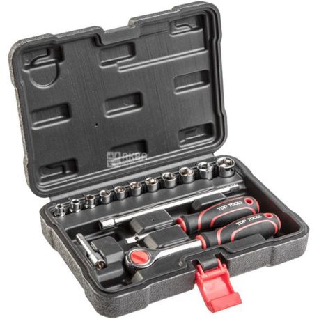 Top Tools, Набір ключів торцевих, гайкових 1/4, 15 шт.