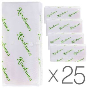 Кохавинка, Упаковка 25 шт. х 170 аркушів, Паперові рушники, 1-шарові, V-складання, сірі, 230х250 мм