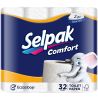Selpak Comfort, 32 рул., Селпак Комфорт, Бумага туалетная 2-х слойная, белая