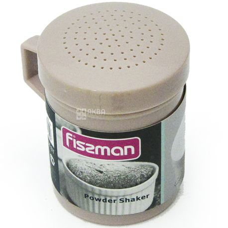 Shaker Fissman, for powdered sugar, color latte, plastic