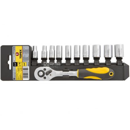 Topex, Socket Set 1/4, 11 pieces