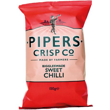 Pipers, 150 г, Пайпес, Чипсы Биглесвад, со сладким перцем чили