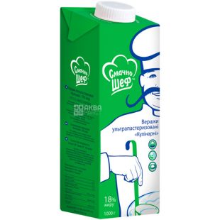 Вкусно Шеф, 1л,  Сливки ультрапастеризованные, 18%
