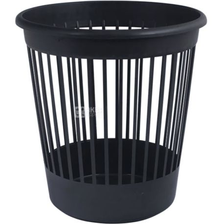 Arnica, Waste bin, black, plastic, 8.8 L