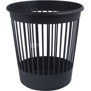 Арника, Урна для мусора, черная, пластиковая, 8,8 л