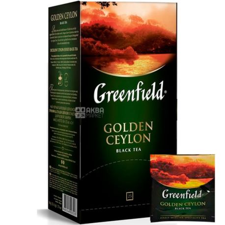 Greenfield Golden Ceylon, 25 пак., Чай Грінфілд, Голден Цейлон, чорний
