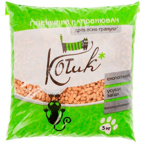 Cat, Filling of toilets for cats, wood, light granule 3 kg