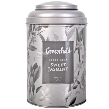 Greenfield Sweet Jasmine, 100 г, Грінфілд, Чай чорний з зеленим, з пелюстками жасмину, ж / б