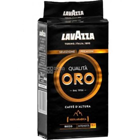 Lavazza, Oro Caffe d'altura, 250 г, Лавацца, Оро Кафе Дальтура, Кава, середньо-темного обсмаження, мелена
