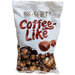Roshen Coffee-Like, 1 кг, Цукерки карамельні  з молочно-кавою начинкою Кофе-Лайк, Рошен