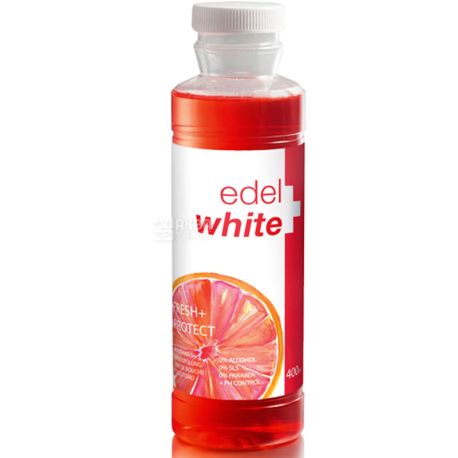 Edel White, 400 мл, Эдел Вайт, Жидкость для полоскания рта Свежесть и защита