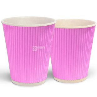 Стакан паперовий гофрований, Лаванда, 110 мл, 25 шт., D60