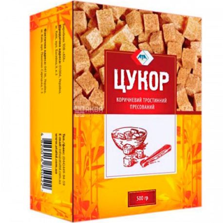 АТА, 500 г, Цукор тростинний пресований, коричневий