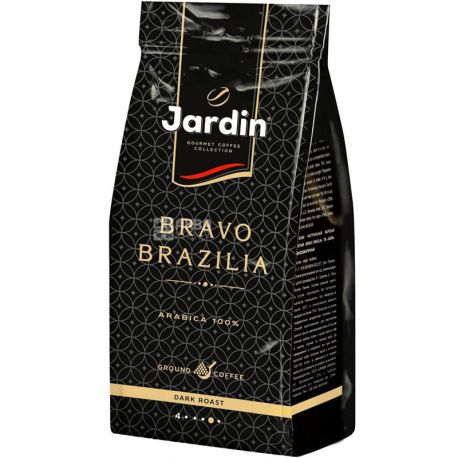 Jardin Bravo Brazilia, 250 г, Кофе Жардин Браво Бразилия, темная обжарка, в зернах