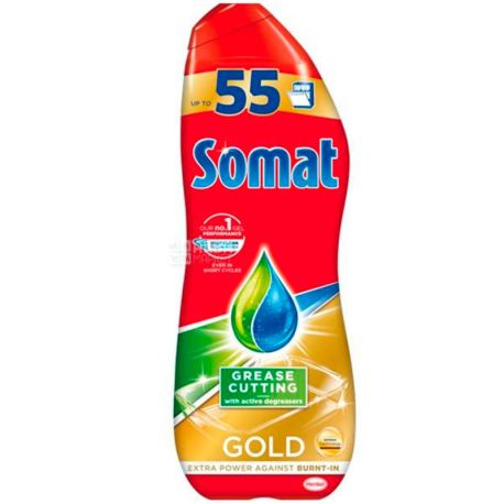 Somat Gold, 990 mi, Dishwasher Gel, Anti Fat