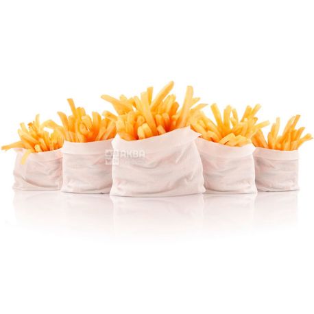 Ridna Kartoplya, Paper bags for fries, 140x120x50 mm, 100 pcs