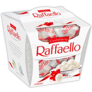 Raffaello, 150 г, Конфеты кокосовые с миндалем, Рафаэлло
