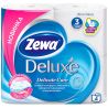 Zewa Deluxe Delicate Care, 4 рул., Туалетний папір Зева Делюкс, Делікатна Турбота, 3-х шаровий