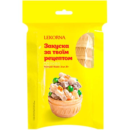 Лекорна Вафельный Кошик, тарталетка вафельная, 16 шт.