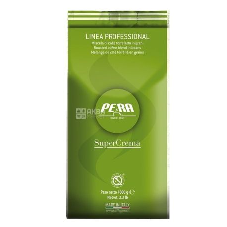 Pera Super Crema, 1 кг, Кофе Пера Супер Крема, средней обжарки, в зернах