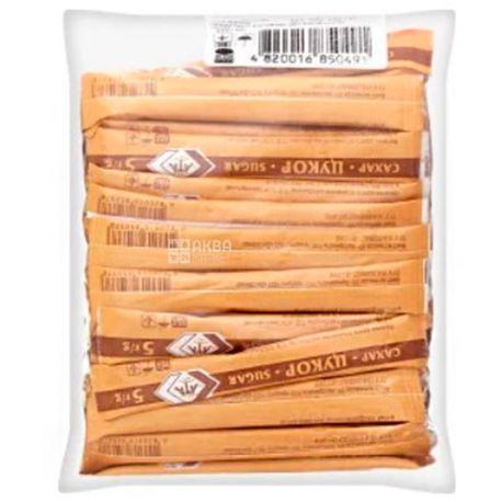 ATA, 100 pcs. x 5 g, Cane sugar, brown, in sticks