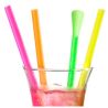 Promtus, Tubules-blades for dessert, plastic, colored, neon, 20 cm, package 100 pcs.