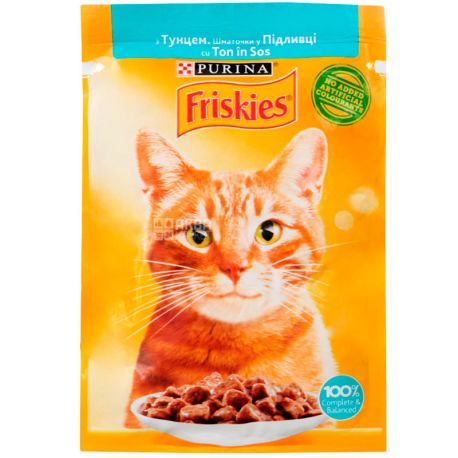 Friskies, 85 г, Корм для котов с тунцом в соусе