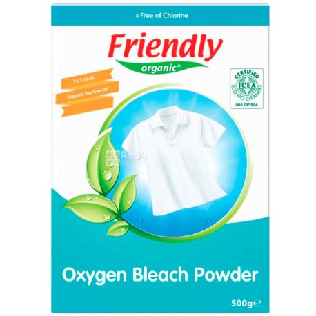 Friendly Organic, 500 г, Пятновыводитель кислородный, органический