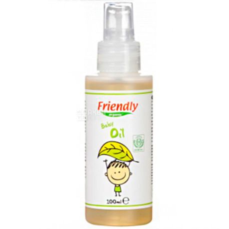 Friendly Organic, 100 мл, Олія для масажу дитяча, органічна