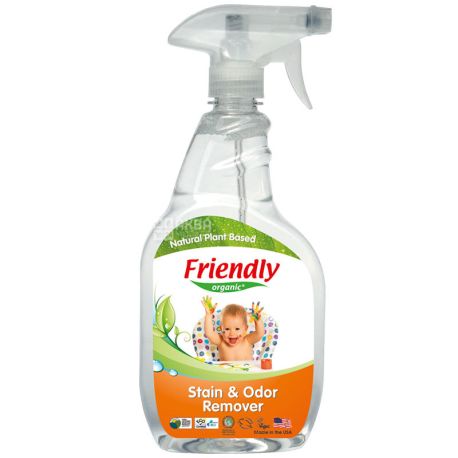 Friendly Organic, 650 ml, Spot and Odor Cleaner, Lemon, Organic