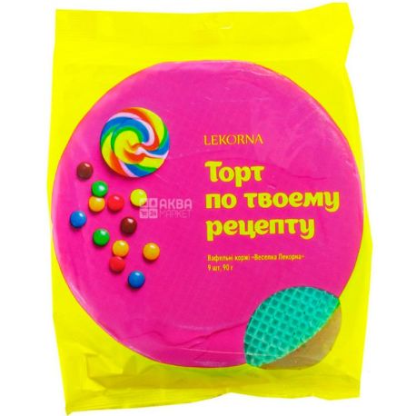 Lekorna, Rainbow, 9 pcs., Wafer cakes, colored, 90 g
