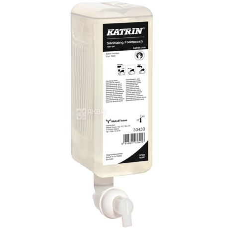 Katrin, Sanitizing Foamwash, 1 л, Мило-пінка, асептичне