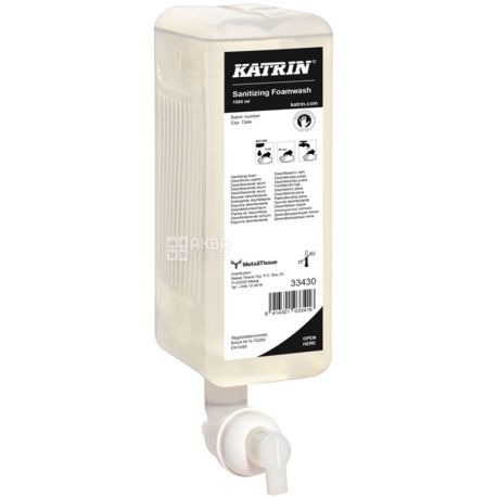 Katrin, Sanitizing Foamwash, 1 л, Мыло-пенка, асептическое