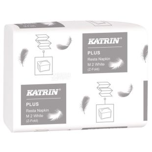 Katrin Resta Napkin, 140 листов, Салфетки бумажные Катрин, Z-сложение, 2-х слойные, 155х255 мм