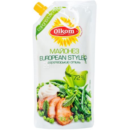 Олком, European Style Майонез 72%, 360 г