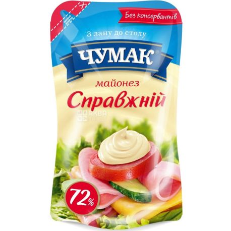 Chumak, Mayonnaise Real 72%, 180 g