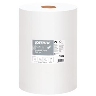 Katrin Plus, Industrial Towel XL2 235, 1 рул, 940 листов, Протирочный материал бумажный, 2-х слойный, 235 м, 25х25 см