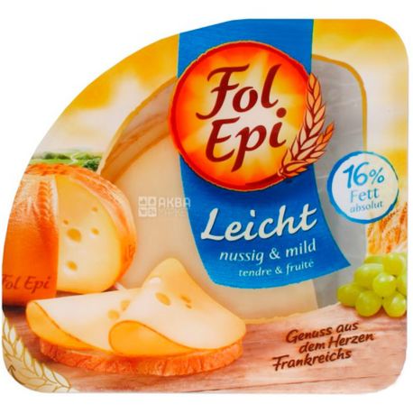 Fol Epi, 150 г, Фол Епі, Сир напівтвердий легкий, нарізка, 32%
