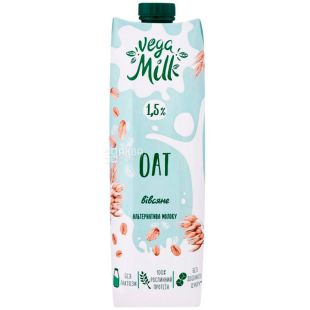 Vega Milk, 950 мл, Напиток  овсяный ультрапастеризованный, 1,5 %