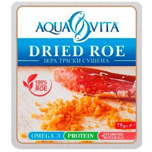 Aqua Vita, 75 г, Икра трески сушеная, ПЭТ