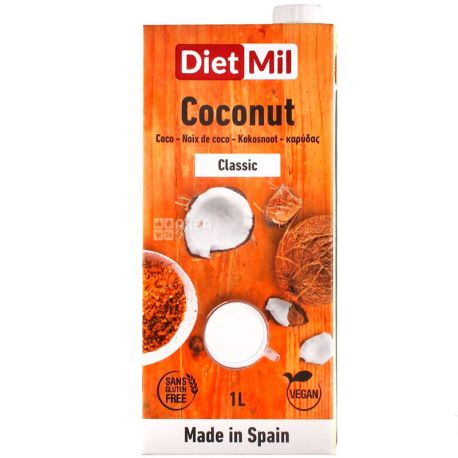 Diet Mil Classic, Soconut, 1 L, Vegetable Milk, Coconut