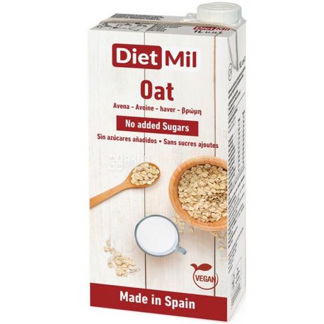 Diet Mil, Oat, 1л, Молоко рослинне з вівса