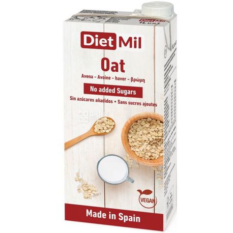 Diet Mil,Oat, 1л, Молоко растительное из овса