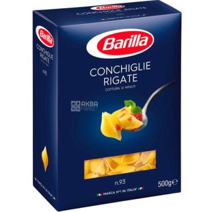 Barilla Conchiglie Rigate № 93, 500 г, Макароны Барилла Конкилье Ригате