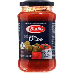 Barilla, Olive, 400 г, Соус Оливковый, с томатами, стекло