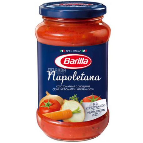 Barilla, Napoletana, 400 г, Соус томатний, з овочами, скло