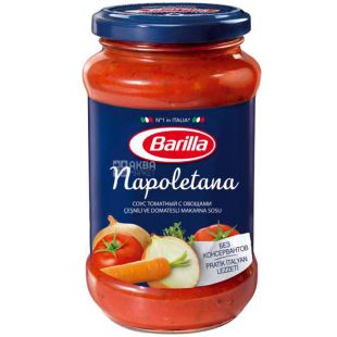 Barilla, Napoletana, 400 г, Соус томатный, с овощами, стекло